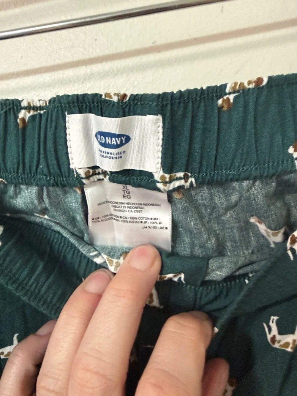 Old Navy Teal Green Boxer Shorts with Dog Print